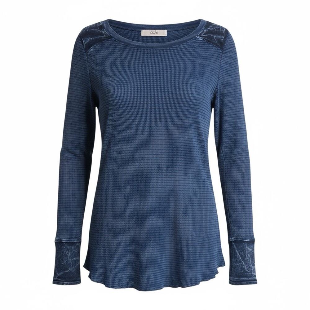 ABLE Long Sleeve Tunic Top Waffle Knit Grunge Indie Sleaze Boho Women’s Size M